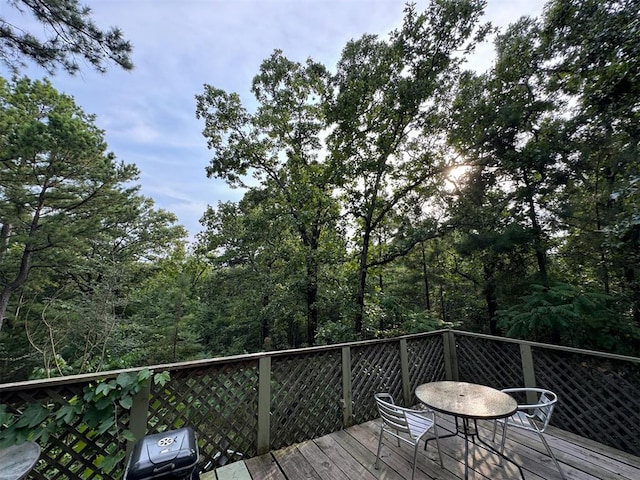 view of wooden deck