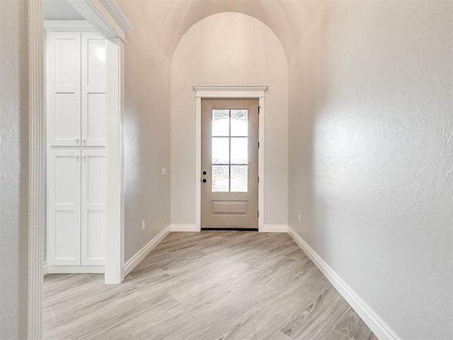 entryway featuring light hardwood / wood-style flooring