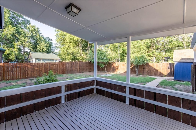 512 N College St, Cordell, OK 73632 - wooden terrace featuring a fenced backyard