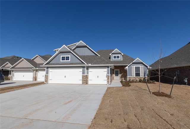 craftsman-style home featuring a garage