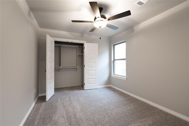 1733 Taines Turn, Norman, OK 73072 - unfurnished bedroom with visible vents, baseboards, carpet floors, and a closet
