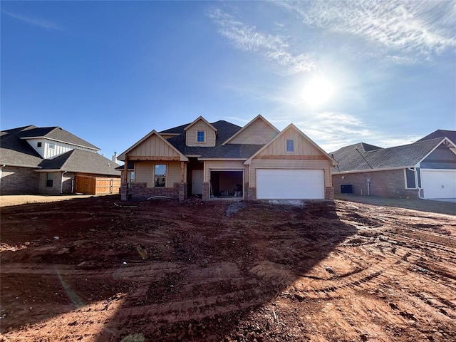 craftsman-style house with a garage