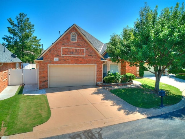 view of front of property featuring a front yard