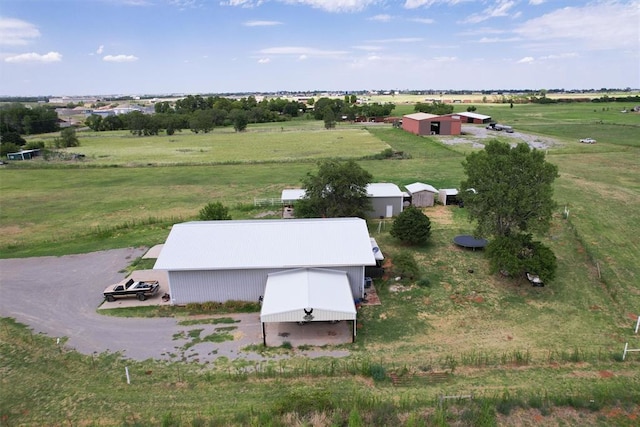 drone / aerial view featuring a rural view