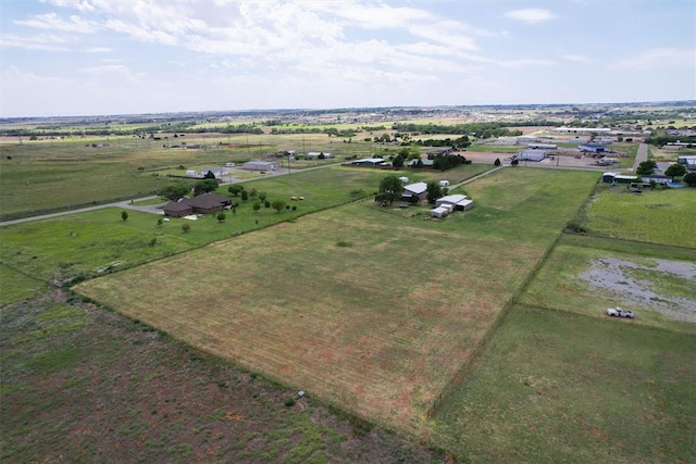 aerial view with a rural view