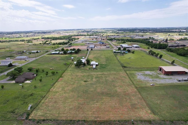 bird's eye view with a rural view