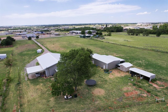 bird's eye view with a rural view