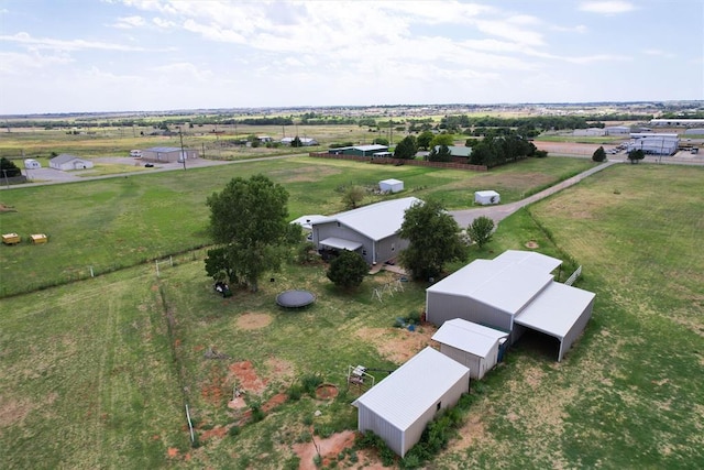 aerial view with a rural view