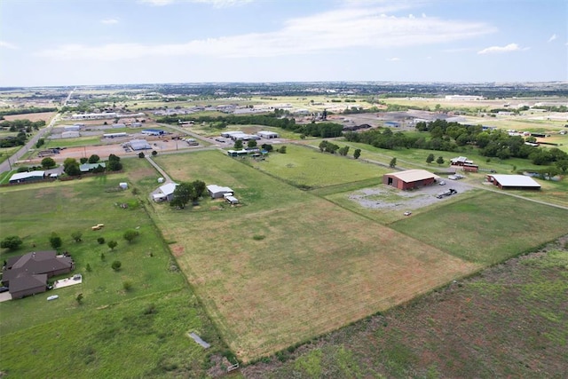 aerial view with a rural view