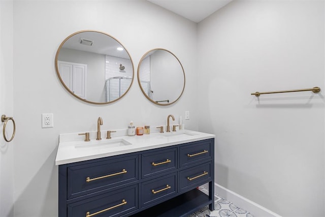 bathroom featuring vanity