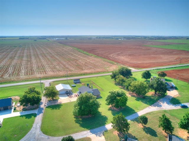 aerial view featuring a rural view