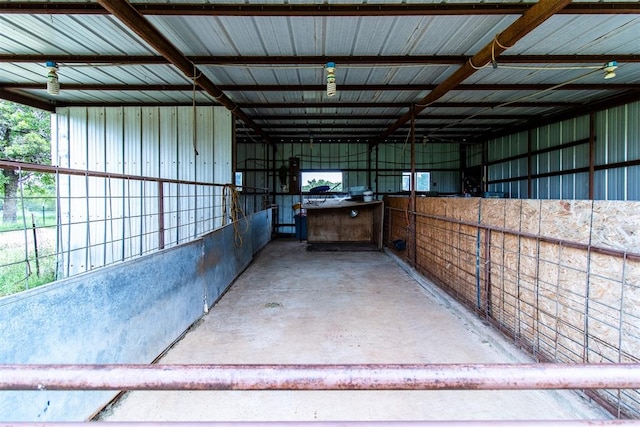 view of horse barn