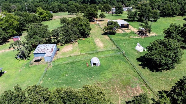 drone / aerial view featuring a rural view