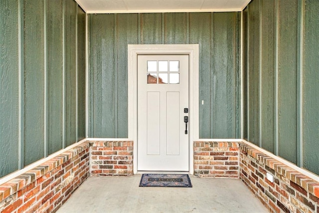 view of doorway to property