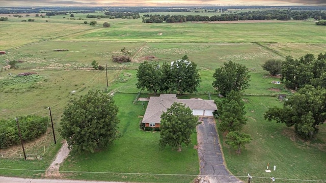 bird's eye view featuring a rural view