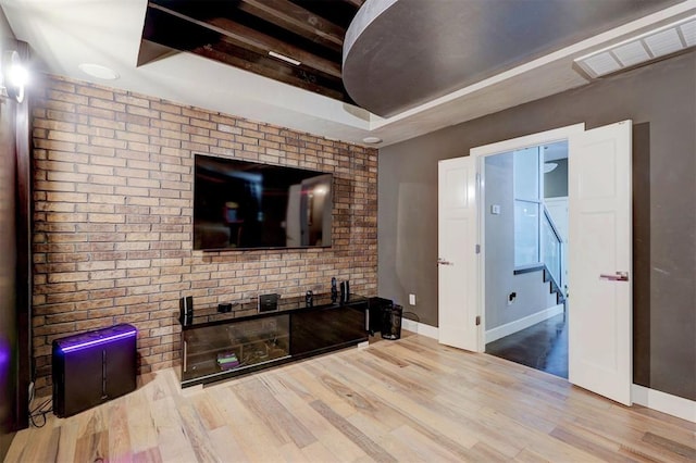 living room featuring hardwood / wood-style floors