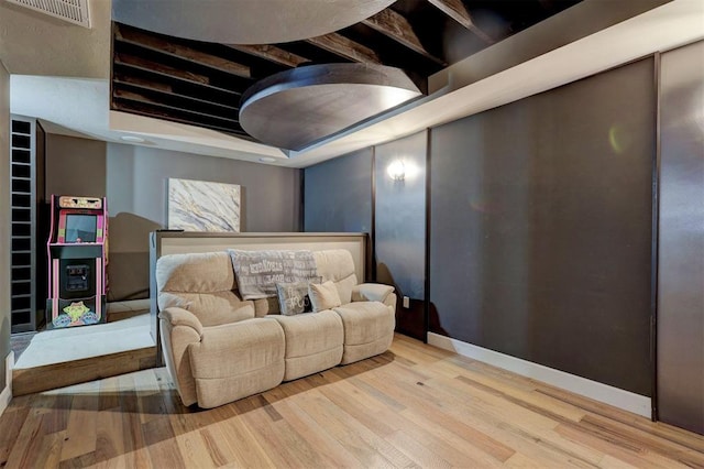 bedroom featuring light hardwood / wood-style flooring