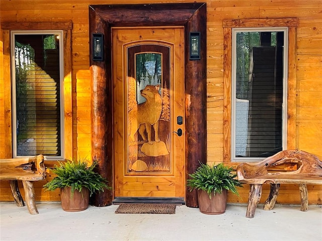 view of doorway to property