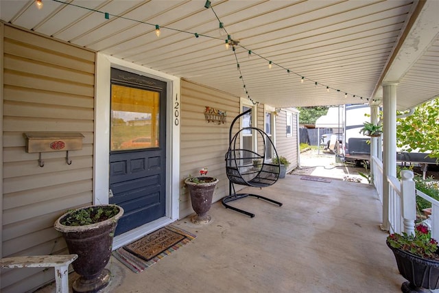 view of patio with a porch