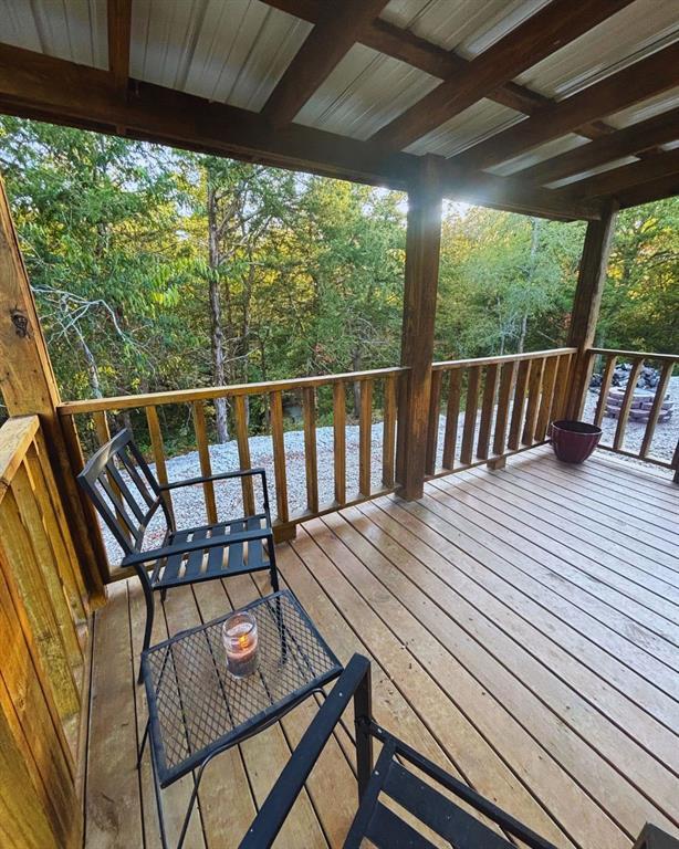 988 Ridge Point Rd, Fort Towson, OK 74735 - view of wooden deck