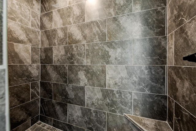 room details with a tile shower