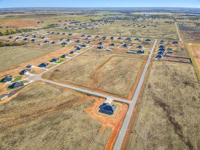 drone / aerial view with a rural view