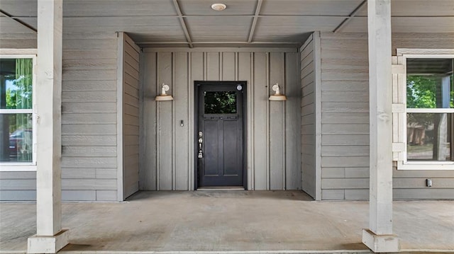 view of doorway to property