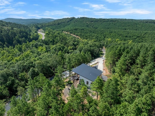 bird's eye view featuring a mountain view