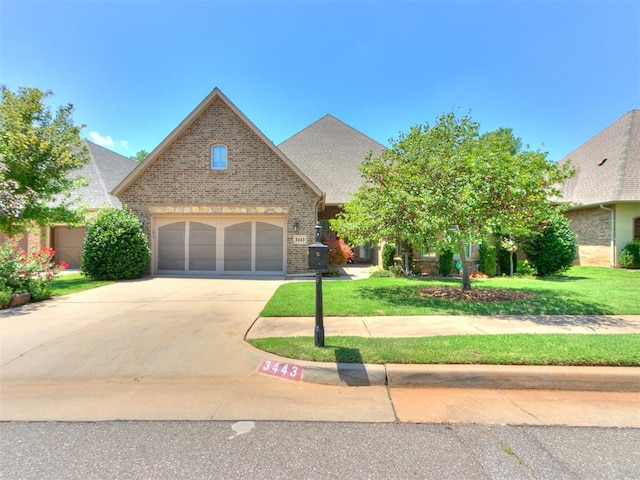 view of front of house with a front lawn