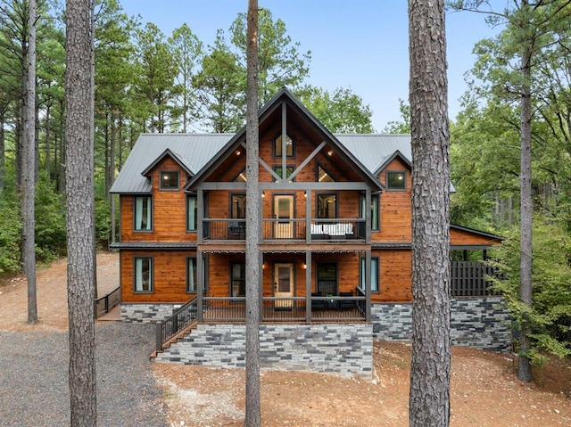 view of front of house featuring covered porch