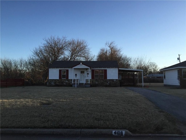 4108 SE 10th St, Del City, OK 73115 - ranch-style home with an attached carport and driveway
