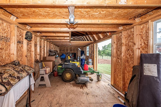 view of storage area