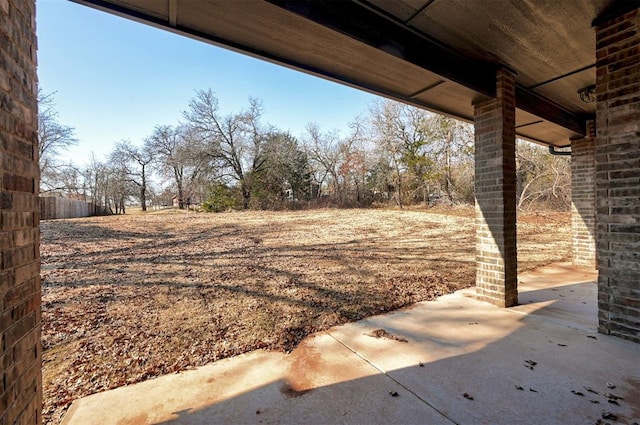 view of yard with a patio