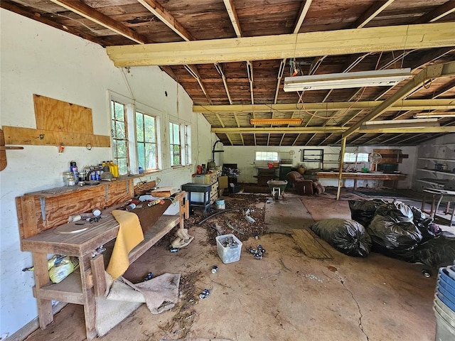 misc room featuring concrete floors