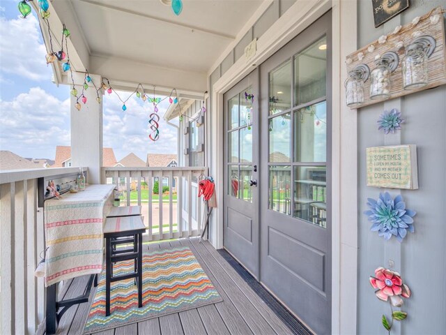 deck featuring covered porch