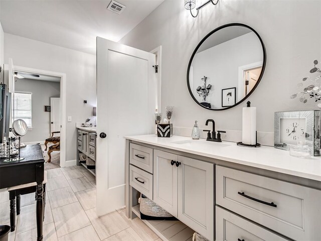 bathroom featuring vanity