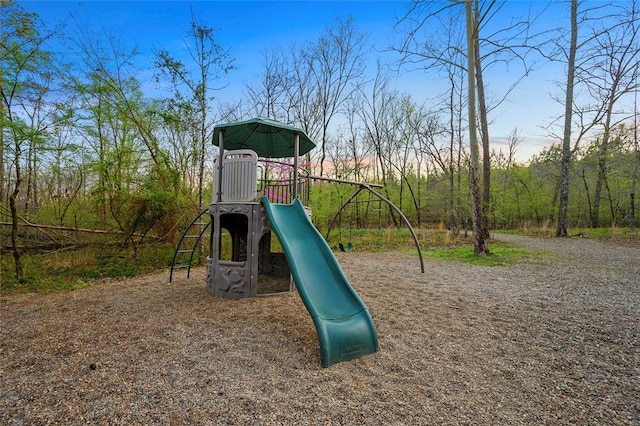 view of playground at dusk