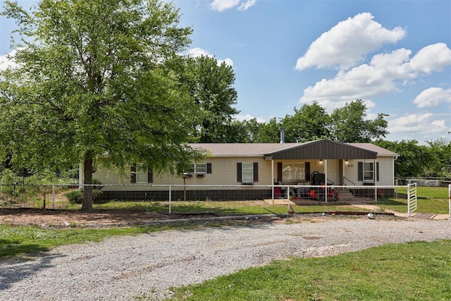 667 County Road 1410th Rd, Ninnekah, OK 73067 - view of front of property with a fenced front yard