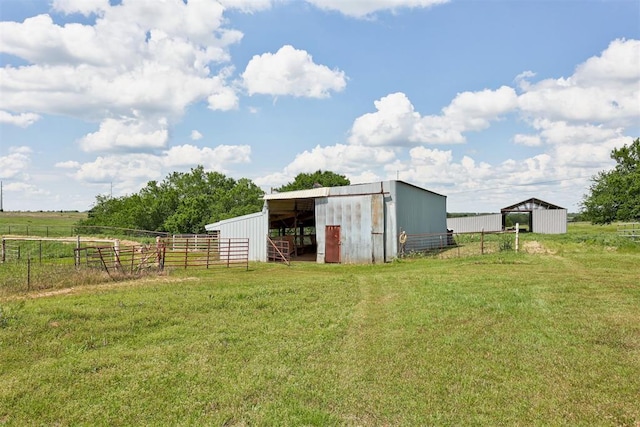 667 County Road 1410th Rd, Ninnekah, OK 73067 - view of pole building featuring a view of countryside