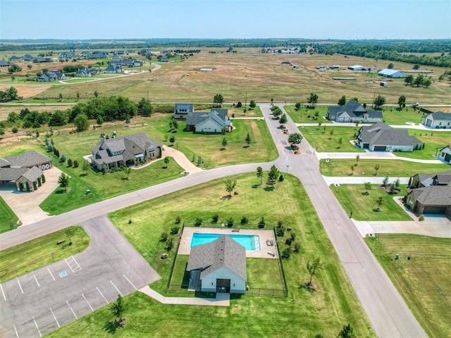 bird's eye view featuring a rural view