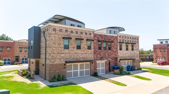 view of building exterior with a garage