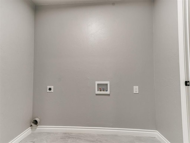 laundry room with washer hookup and hookup for an electric dryer