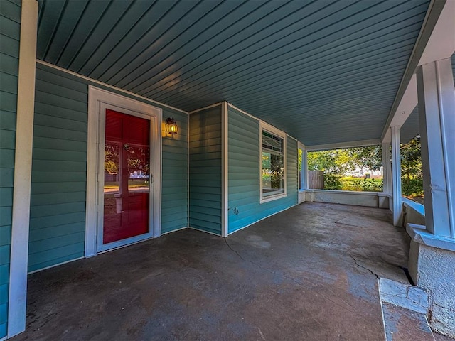 view of patio / terrace featuring covered porch