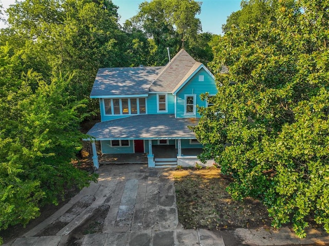 view of front of home with a porch