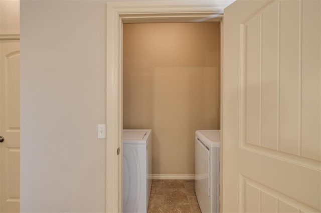 washroom featuring separate washer and dryer