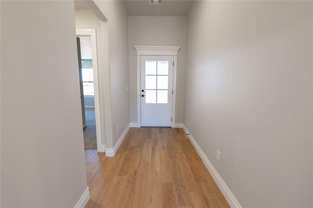 entryway featuring light hardwood / wood-style flooring