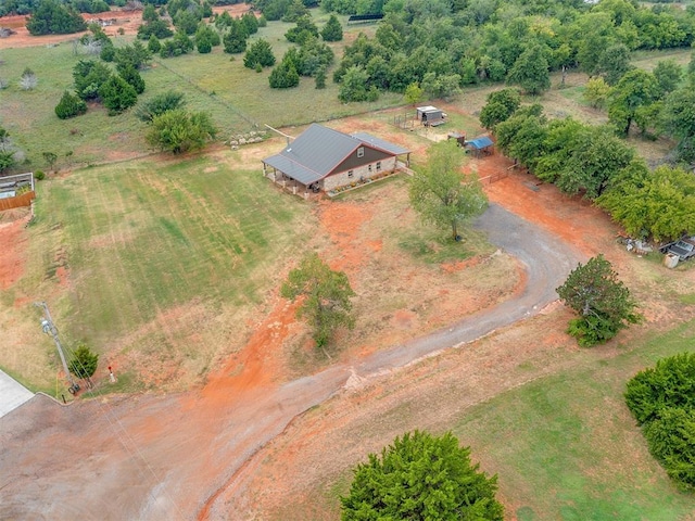 drone / aerial view featuring a rural view