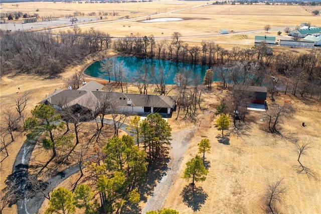 aerial view featuring a rural view