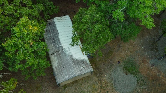 view of storm shelter