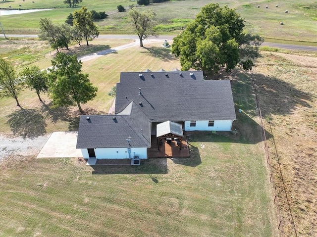 bird's eye view with a rural view